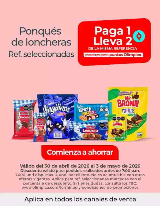 Catálogo Olímpica en Chinú | Ofertas para cazadores de gangas | 2026-04-30T00:00:00.000Z - 2026-05-03T00:00:00.000Z