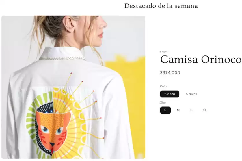 Catálogo Frida Moda | Camisa Orinoco Precio $374.000 | 2026-04-30T00:00:00.000Z - 2026-05-03T00:00:00.000Z