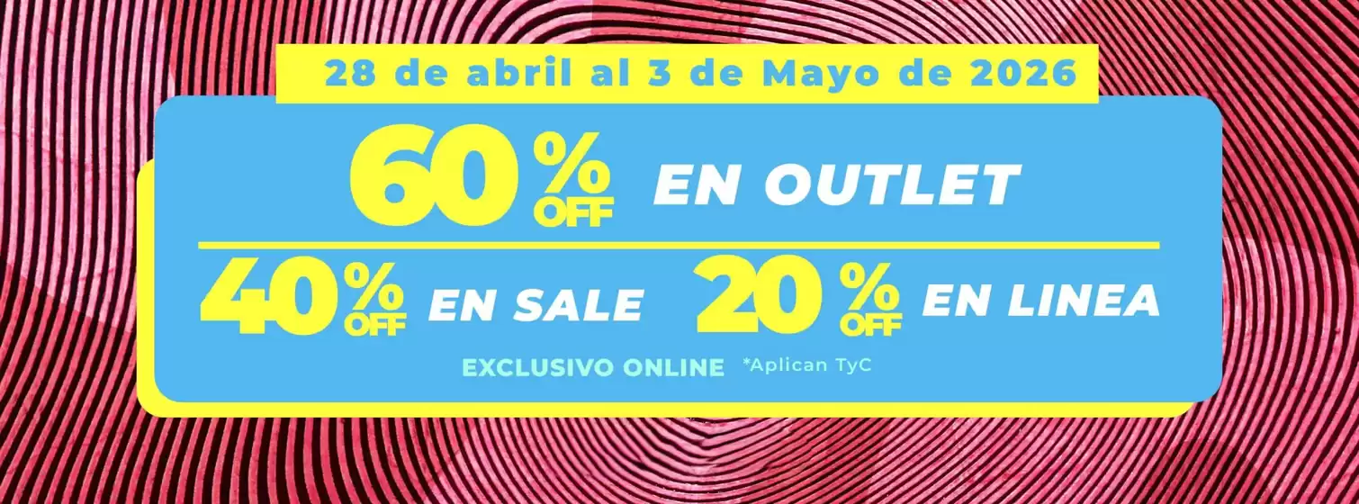Catálogo Mickids | 60% OFF en Outlet ,40% OFF en Sale, 20% OFF en Línea | 2026-04-30T00:00:00.000Z - 2026-05-03T00:00:00.000Z