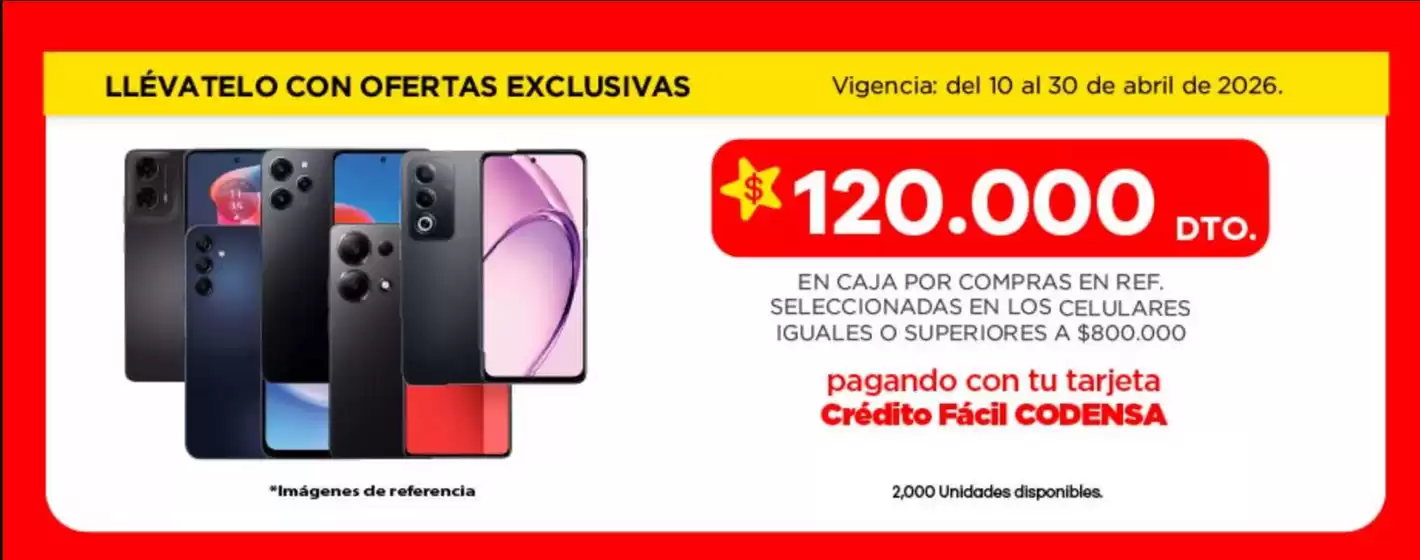 Catálogo Crédito Fácil Codensa en Guachucal | Llevatelo con Ofertas Exclusivas | 2026-04-30T00:00:00.000Z - 2026-04-30T00:00:00.000Z