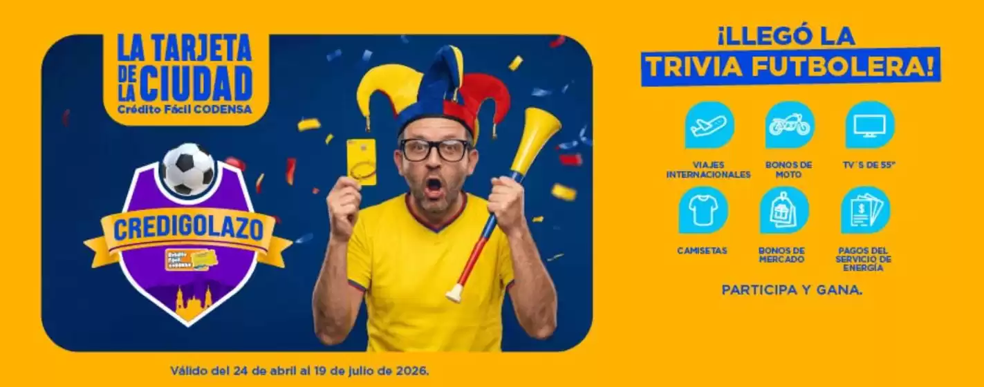 Catálogo Crédito Fácil Codensa en Guachucal | Participa y Gana | 2026-04-30T00:00:00.000Z - 2026-06-19T00:00:00.000Z