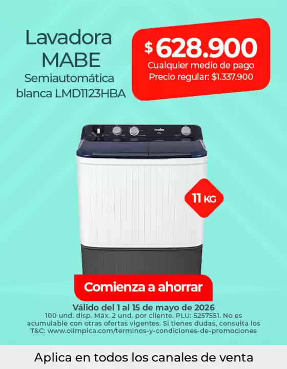 Catálogo Olímpica en Cota | Descubre ofertas atractivas | 2026-05-01T00:00:00.000Z - 2026-05-15T00:00:00.000Z