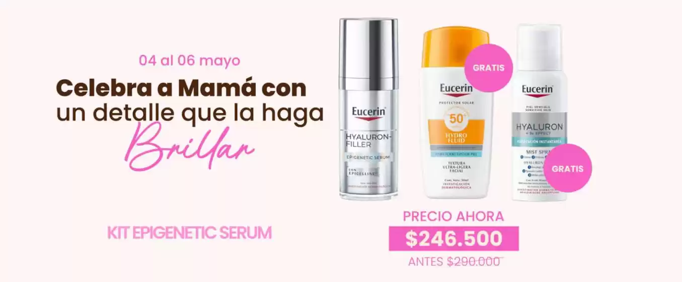 Catálogo Dermalife | Celebra a Mamá con Eucerin precio ahora $246.500 | 2026-05-05T00:00:00.000Z - 2026-05-06T00:00:00.000Z