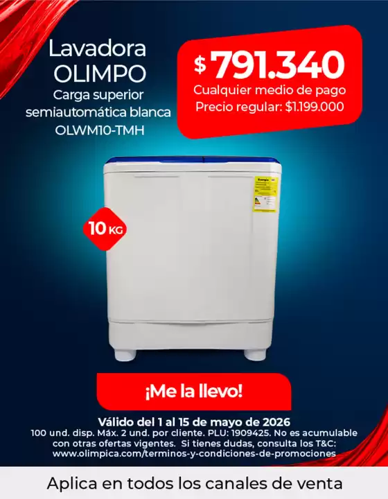 Catálogo Olímpica en Bogotá | Gran variedad de ofertas | 2026-05-01T00:00:00.000Z - 2026-05-15T00:00:00.000Z
