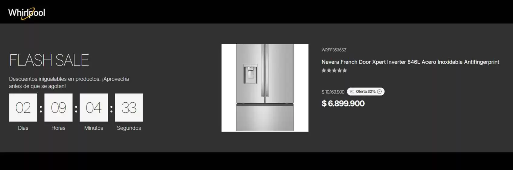 Catálogo Whirlpool en Cartago | Flash Sale  | 2026-05-14T00:00:00.000Z - 2026-05-16T00:00:00.000Z