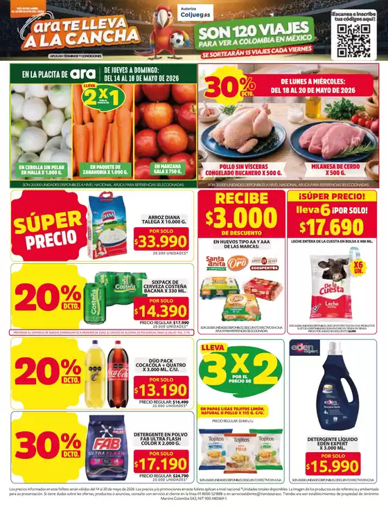 Catálogo Ara en Valledupar | Folleto S20 TiendasARA Nacional 205x27cm v12 NACIONAL DG CV | 2026-05-14T00:00:00.000Z - 2026-05-20T00:00:00.000Z