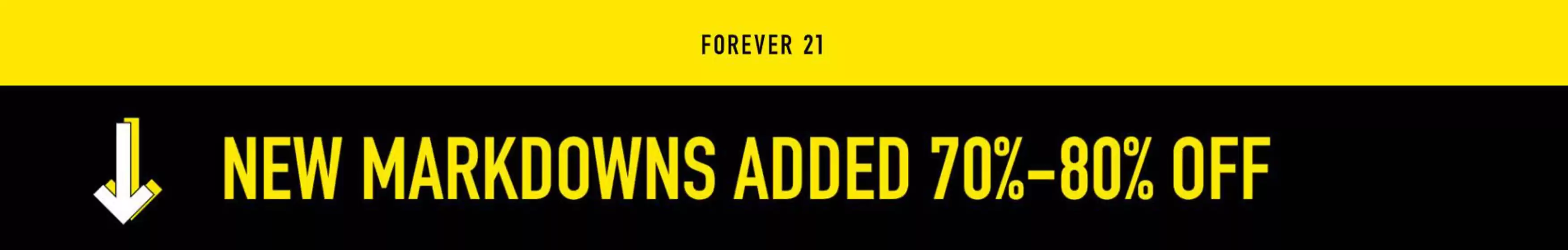 Catálogo Forever 21 | Ofertas 70%-80% OFF | 2026-05-15T00:00:00.000Z - 2026-05-18T00:00:00.000Z