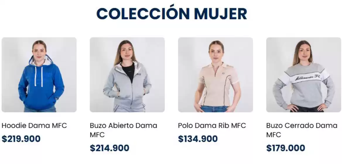 Catálogo Tienda Oficial Millonarios | Colección mujer | 2026-05-19T00:00:00.000Z - 2026-05-31T00:00:00.000Z