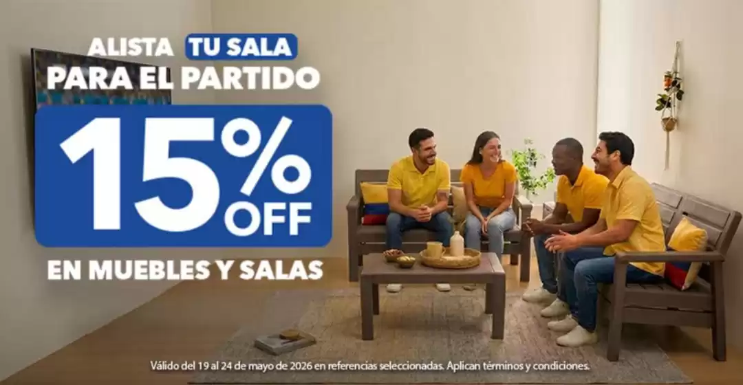 Catálogo Rimax | 15% OFF en muebles y salas | 2026-05-19T00:00:00.000Z - 2026-05-24T00:00:00.000Z
