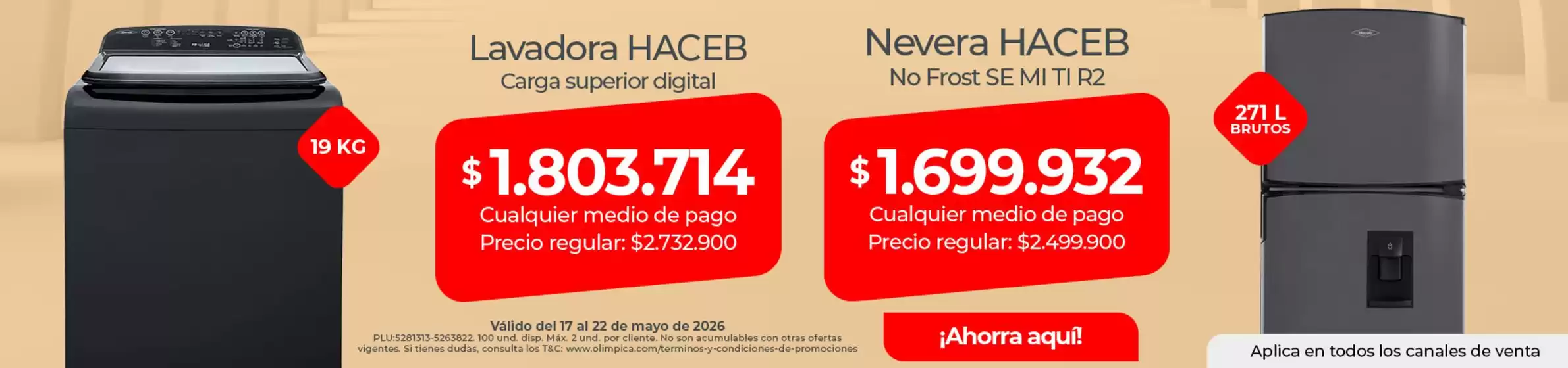 Catálogo Olímpica | Ofertas principales y descuentos | 2026-05-17T00:00:00.000Z - 2026-05-22T00:00:00.000Z