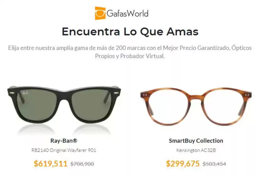 Catálogo Gafas World en Soacha | Encuentra lo que amas | 2026-05-21T00:00:00.000Z - 2026-05-31T00:00:00.000Z