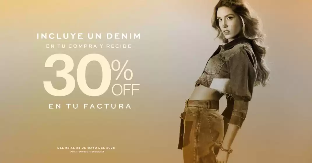 Catálogo Studio F en Montería | Incluye un denim en tu compra y recibe 30% OFF | 2026-05-22T00:00:00.000Z - 2026-05-24T00:00:00.000Z