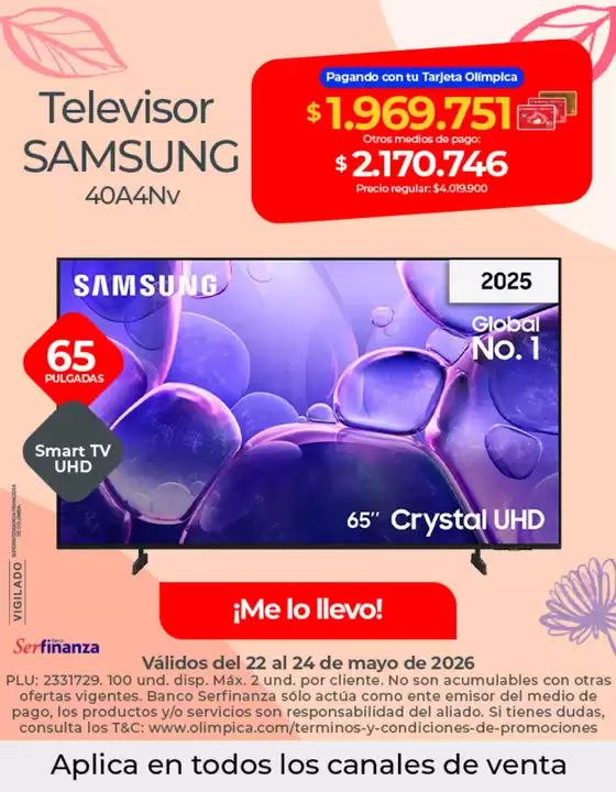 Catálogo Olímpica en Riohacha | Gangas exclusivas | 2026-05-22T00:00:00.000Z - 2026-05-24T00:00:00.000Z