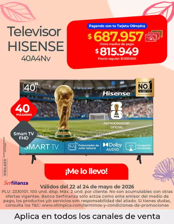 Catálogo Olímpica en Riohacha | Excelente oferta para todos los clientes | 2026-05-22T00:00:00.000Z - 2026-05-24T00:00:00.000Z