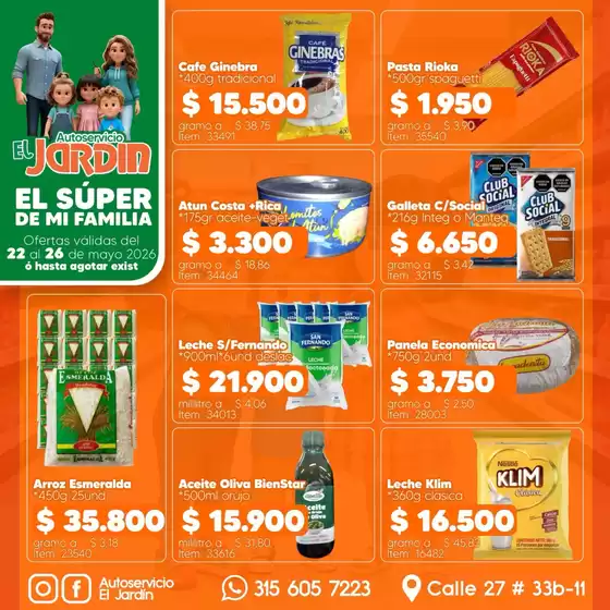 Catálogo Autoservicio El Jardín en Soacha | Ofertas Autoservicio El Jardín | 2026-05-22T00:00:00.000Z - 2026-05-26T00:00:00.000Z