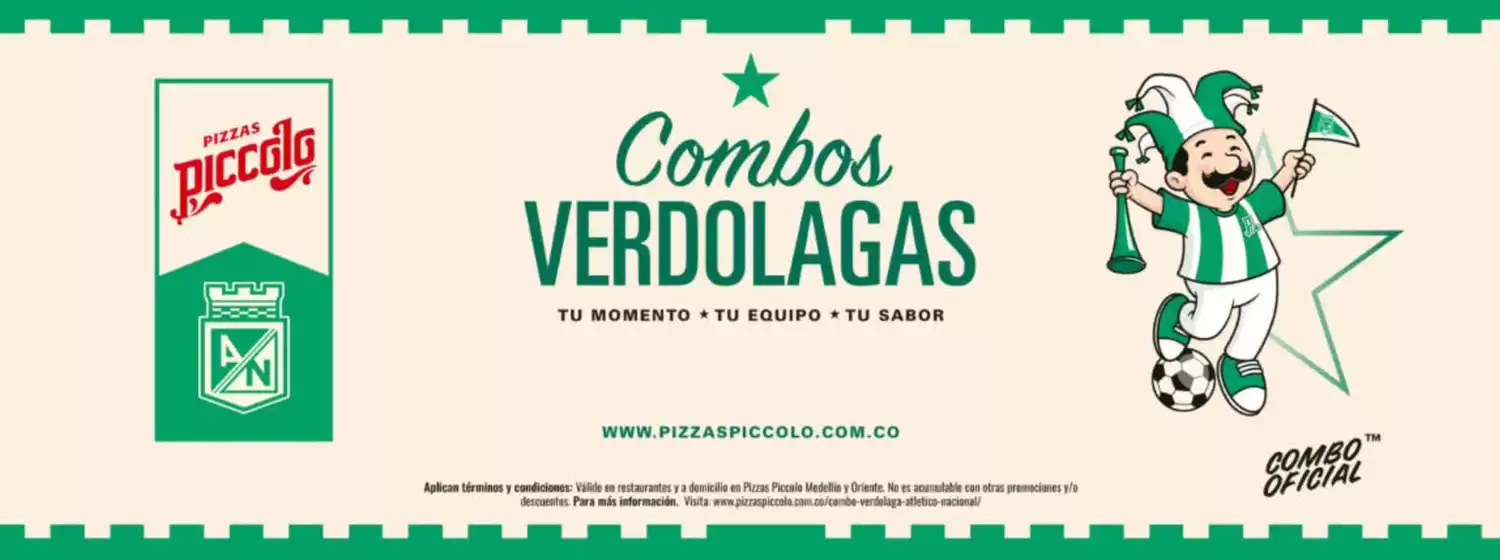 Catálogo Pizzas Piccolo | Combos VERDOLAGAS | 2026-05-25T00:00:00.000Z - 2026-06-01T00:00:00.000Z