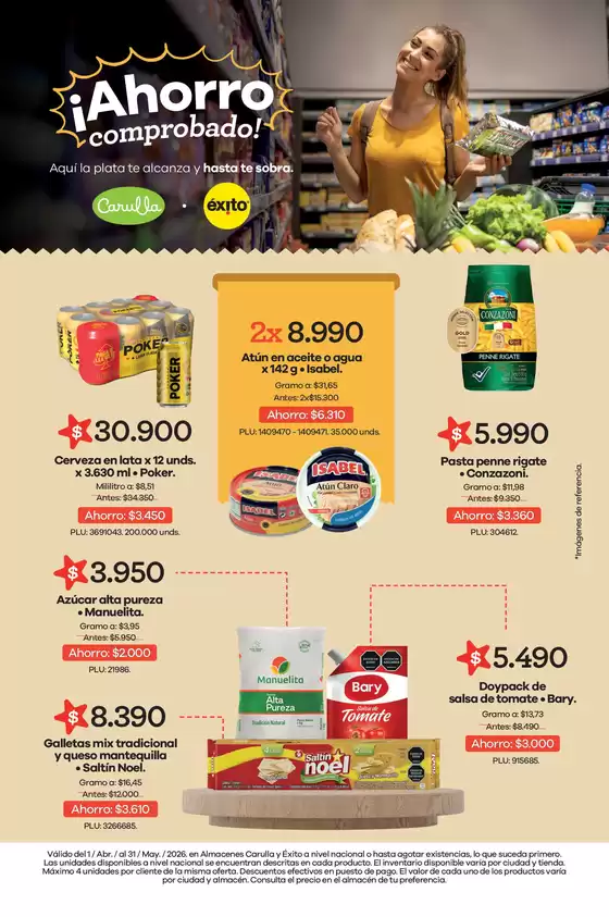 Catálogo Éxito | ÉXITO AHORRO COMPROBADO, AQUI LA PLATA TE ALCANZA Y HASTA TE SOBRA | 2026-05-01T00:00:00.000Z - 2026-05-31T00:00:00.000Z