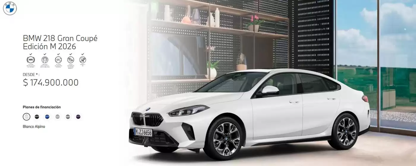 Catálogo BMW en La Estrella | BMW 218 Gran Coupé Edición M 2026, $174.900.000 | 2026-05-26T00:00:00.000Z - 2026-05-31T00:00:00.000Z