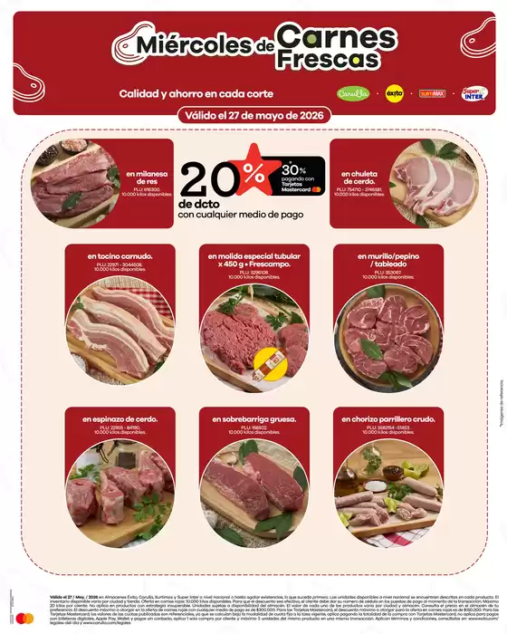 Catálogo Éxito | MIÉRCOLES DE CARNES FRESCAS ÉXITO | 2026-05-27T00:00:00.000Z - 2026-06-02T00:00:00.000Z