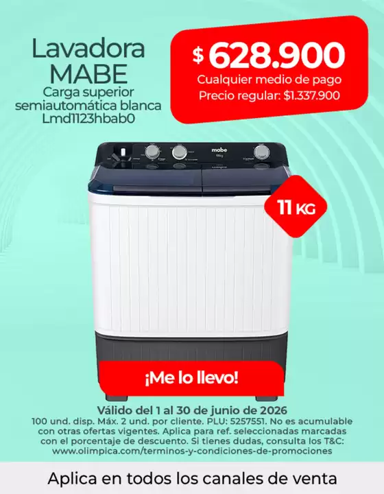 Catálogo Olímpica en Cúcuta | Ofertas principales para todos los clientes | 2026-06-01T00:00:00.000Z - 2026-06-30T00:00:00.000Z