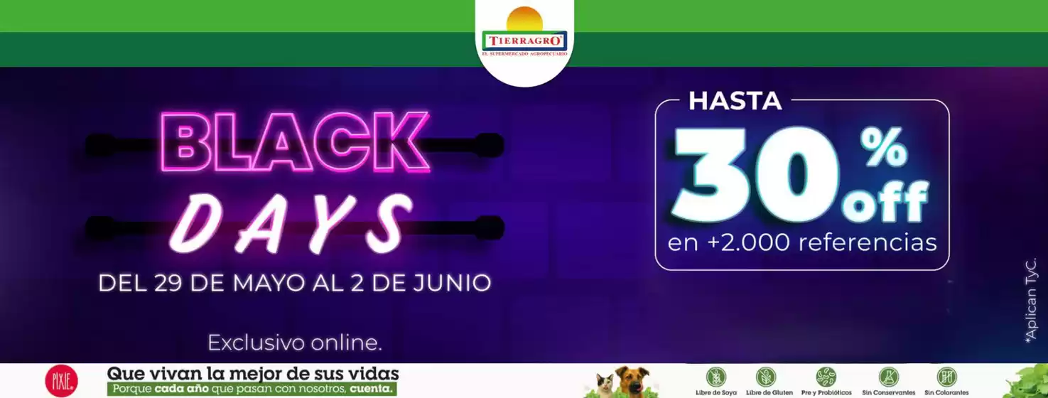 Catálogo Tierragro en Bogotá | Black Days Hasta 30% OFF | 2026-06-02T00:00:00.000Z - 2026-06-02T00:00:00.000Z