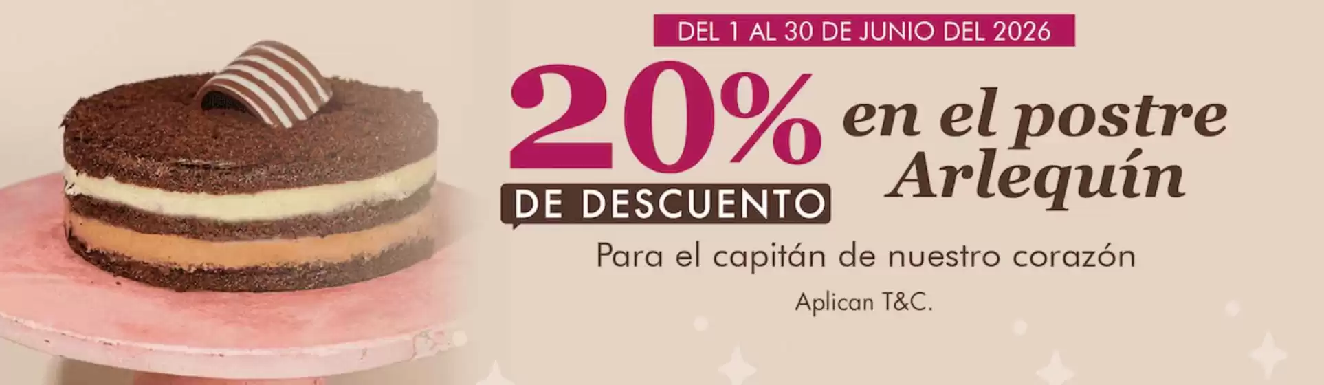 Catálogo Repostería Deli | 20% DTO Torta de Chocolate, 20% DTO Postre Arlequín | 2026-06-03T00:00:00.000Z - 2026-06-30T00:00:00.000Z