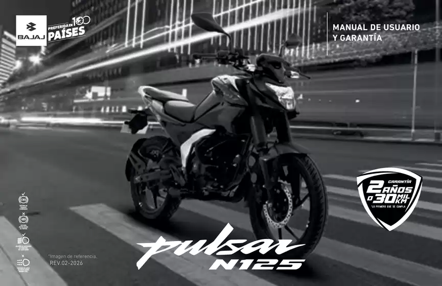 Catálogo Bajaj | MU PULSAR N 125 CARBURADA 2026 | 2026-06-04T00:00:00.000Z - 2026-06-18T00:00:00.000Z