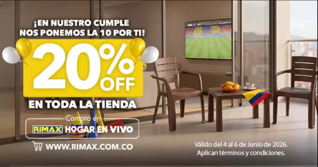 Catálogo Rimax | 20% OFF en todo la tienda | 2026-06-05T00:00:00.000Z - 2026-06-06T00:00:00.000Z
