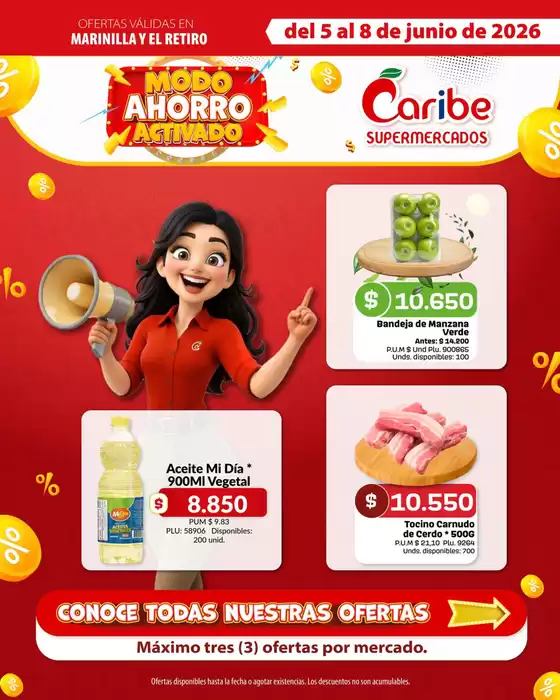 Catálogo Caribe Supermercados en Sabanalarga Atlantico | Volante antioquia 2 | 2026-06-05T00:00:00.000Z - 2026-06-08T00:00:00.000Z