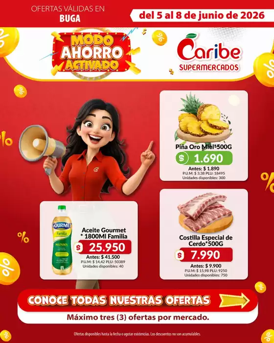 Catálogo Caribe Supermercados en Sabanalarga Atlantico | Volante buga | 2026-06-05T00:00:00.000Z - 2026-06-08T00:00:00.000Z