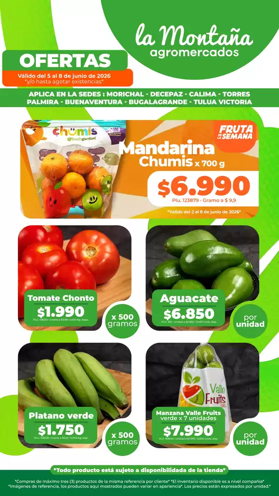 Catálogo La Montaña agromercados en Sabanalarga Atlantico | LA MONTAÑA  | 2026-06-05T00:00:00.000Z - 2026-06-08T00:00:00.000Z