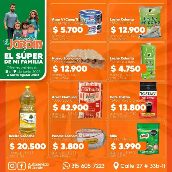 Catálogo Autoservicio El Jardín | Ofertas Autoservicio El Jardín | 2026-06-05T00:00:00.000Z - 2026-06-09T00:00:00.000Z