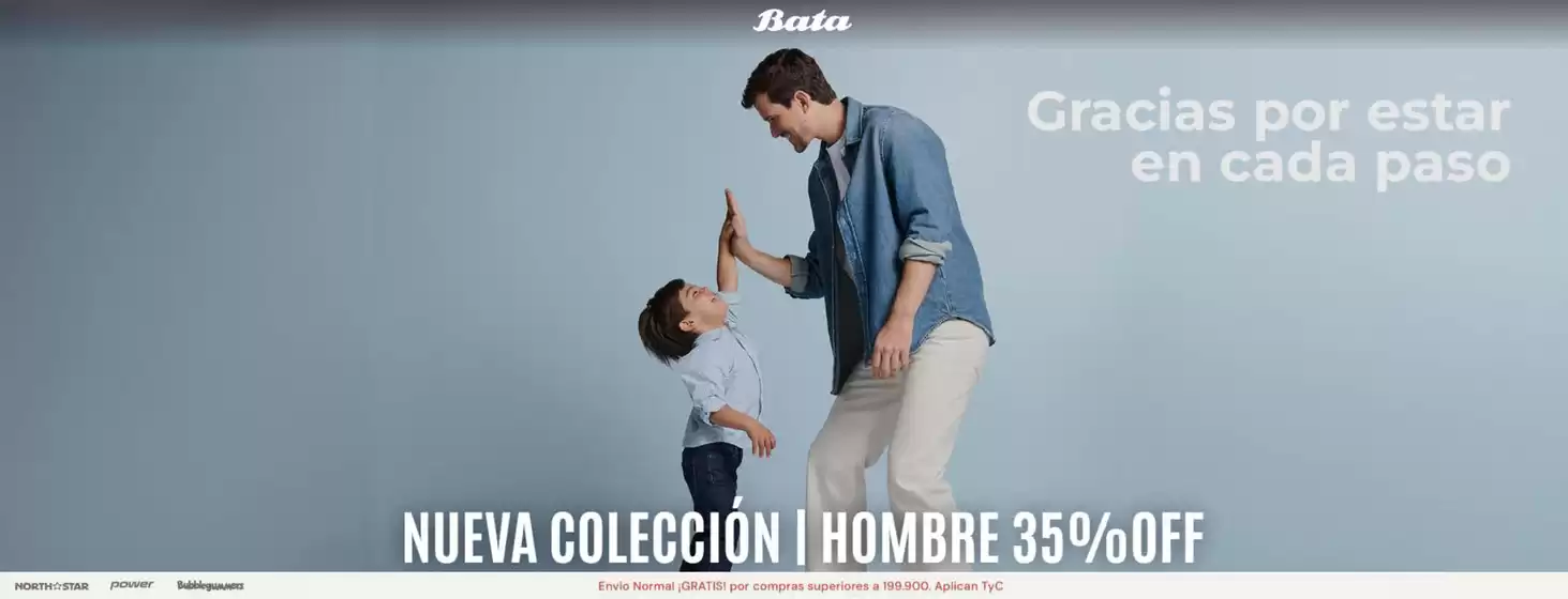 Catálogo Bata |  Nueva colección hombre 35% OFF | 2026-06-08T00:00:00.000Z - 2026-06-14T00:00:00.000Z