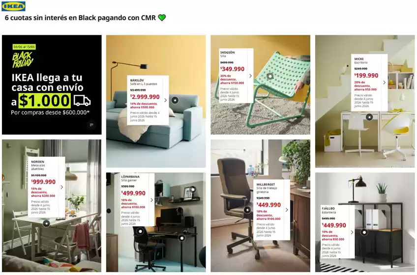 Catálogo Ikea | IKEA llega a tu casa con envío a $1.000 | 2026-06-09T00:00:00.000Z - 2026-06-15T00:00:00.000Z