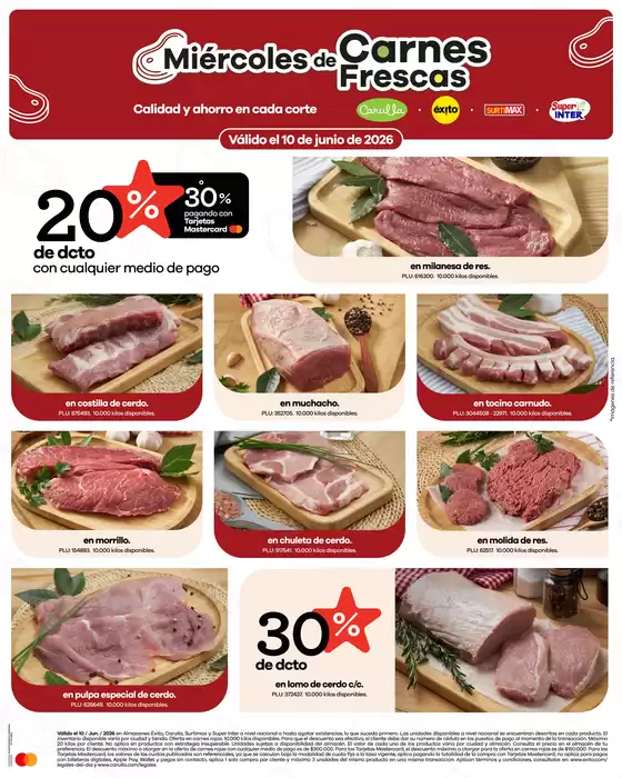 Catálogo Éxito | MIÉRCOLES DE CARNES FRESCAS ÉXITO | 2026-06-10T00:00:00.000Z - 2026-06-10T00:00:00.000Z