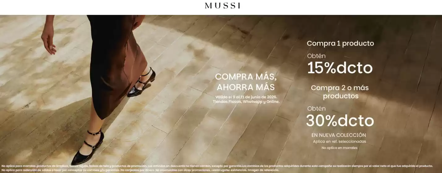 Catálogo Mussi | Compra 1 obtén 15% DTO, 2 o más obtén 30% DTO | 2026-06-10T00:00:00.000Z - 2026-06-11T00:00:00.000Z