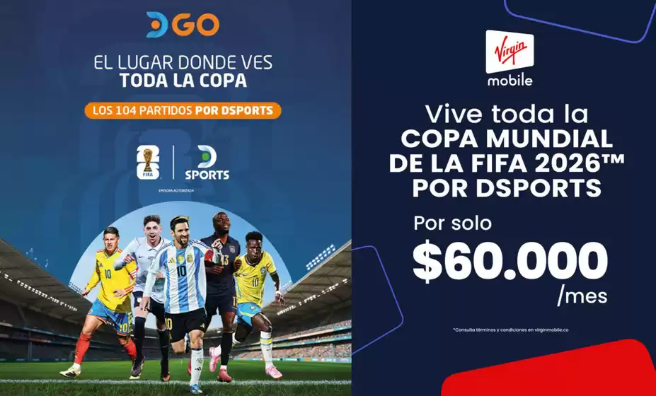 Catálogo Virgin | El lugar donde ves toda la copa por solo $60.000 | 2026-06-12T00:00:00.000Z - 2026-06-30T00:00:00.000Z