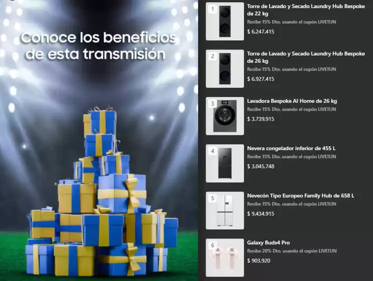 Catálogo Samsung | Promociones | 2026-06-12T00:00:00.000Z - 2026-06-21T00:00:00.000Z