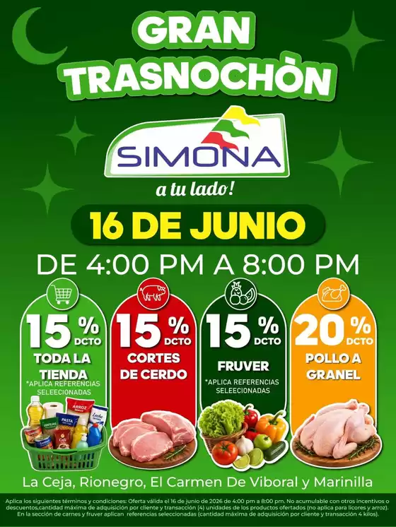 Catálogo Supermercados Simona en Aldana | Ofertas especiales para ti | 2026-06-16T00:00:00.000Z - 2026-06-16T00:00:00.000Z