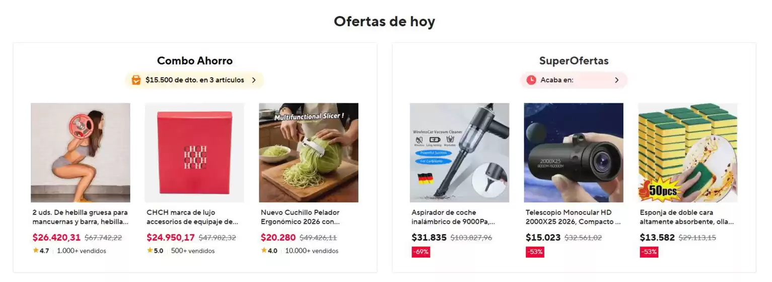 Catálogo Ali Express en Aldana | Ofertas de hoy | 2026-06-12T00:00:00.000Z - 2026-06-12T00:00:00.000Z