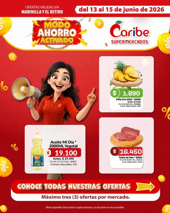 Catálogo Caribe Supermercados | Volante antioquiaaaaa | 2026-06-13T00:00:00.000Z - 2026-06-15T00:00:00.000Z
