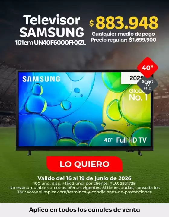Catálogo Olímpica | Ofertas para cazadores de gangas | 2026-06-16T00:00:00.000Z - 2026-06-19T00:00:00.000Z