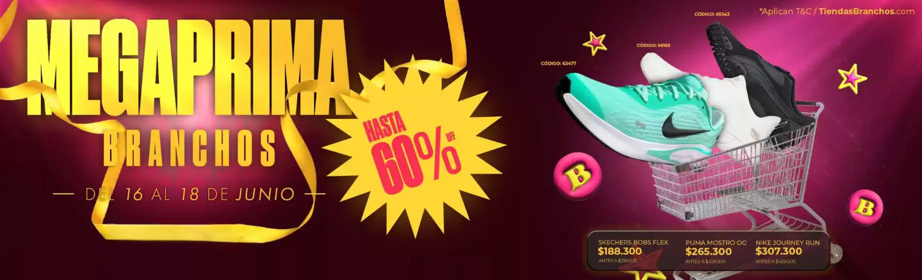 Catálogo Branchos | MegaPrima hasta 60% OFF | 2026-06-16T00:00:00.000Z - 2026-06-18T00:00:00.000Z