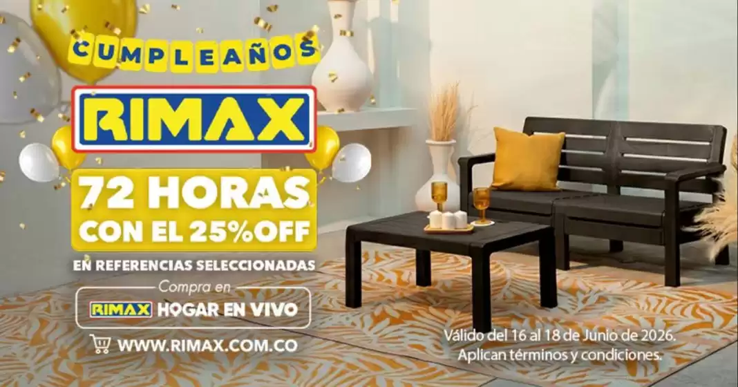 Catálogo Rimax | Hasta 25% OFF | 2026-06-17T00:00:00.000Z - 2026-06-18T00:00:00.000Z