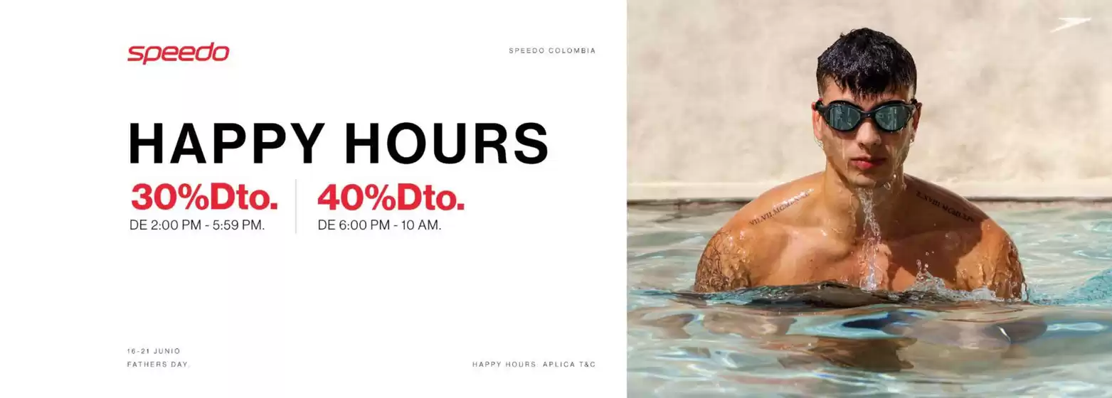 Catálogo Speedo | Happy Hours, Ofertas Especial | 2026-06-17T00:00:00.000Z - 2026-06-21T00:00:00.000Z