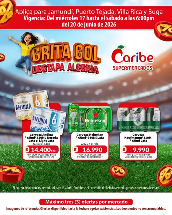 Catálogo Caribe Supermercados | Volante licores | 2026-06-17T00:00:00.000Z - 2026-06-20T00:00:00.000Z