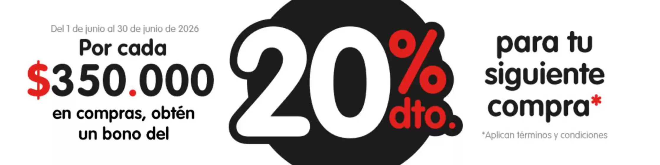 Catálogo Inkanta | Por cada $350.000 en compras, obtén un bono del 20% OFF | 2026-06-18T00:00:00.000Z - 2026-06-30T00:00:00.000Z