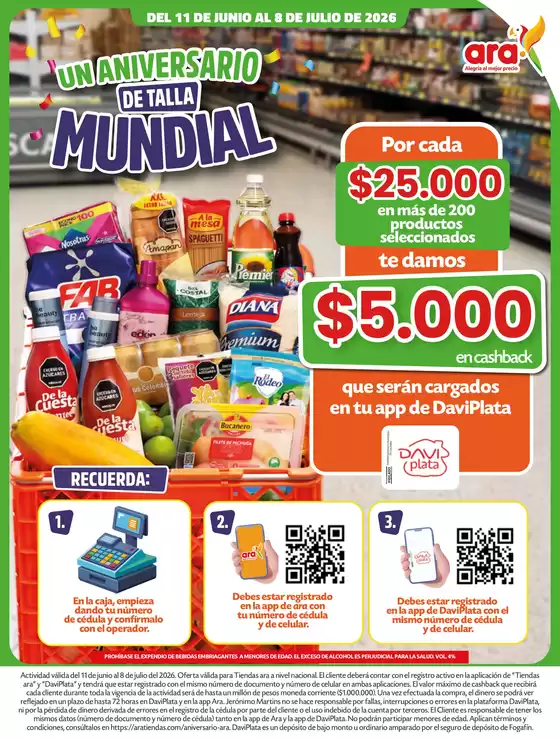 Catálogo Ara | Folleto S25 TiendasARA Nacional 205x27cm NACIONAL copia | 2026-06-11T00:00:00.000Z - 2026-07-08T00:00:00.000Z