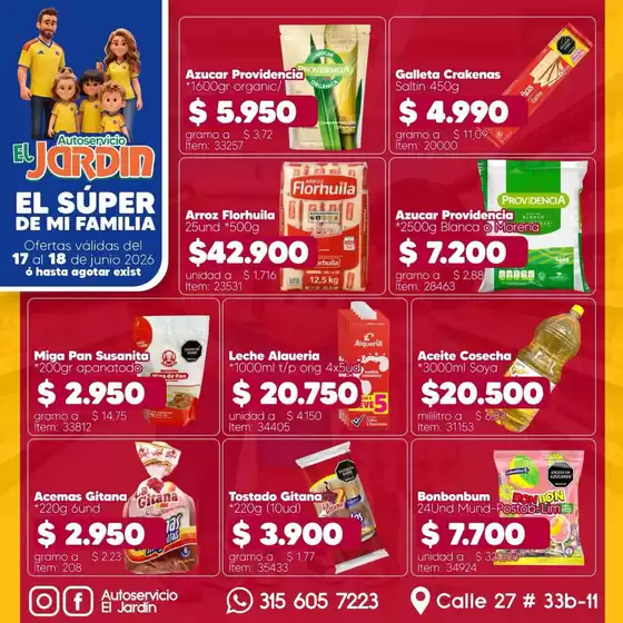 Catálogo Autoservicio El Jardín | Ofertas Autoservicio El Jardín | 2026-06-17T00:00:00.000Z - 2026-06-18T00:00:00.000Z