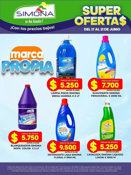 Catálogo Supermercados Simona | Ahorra ahora con nuestras ofertas | 2026-06-17T00:00:00.000Z - 2026-06-21T00:00:00.000Z